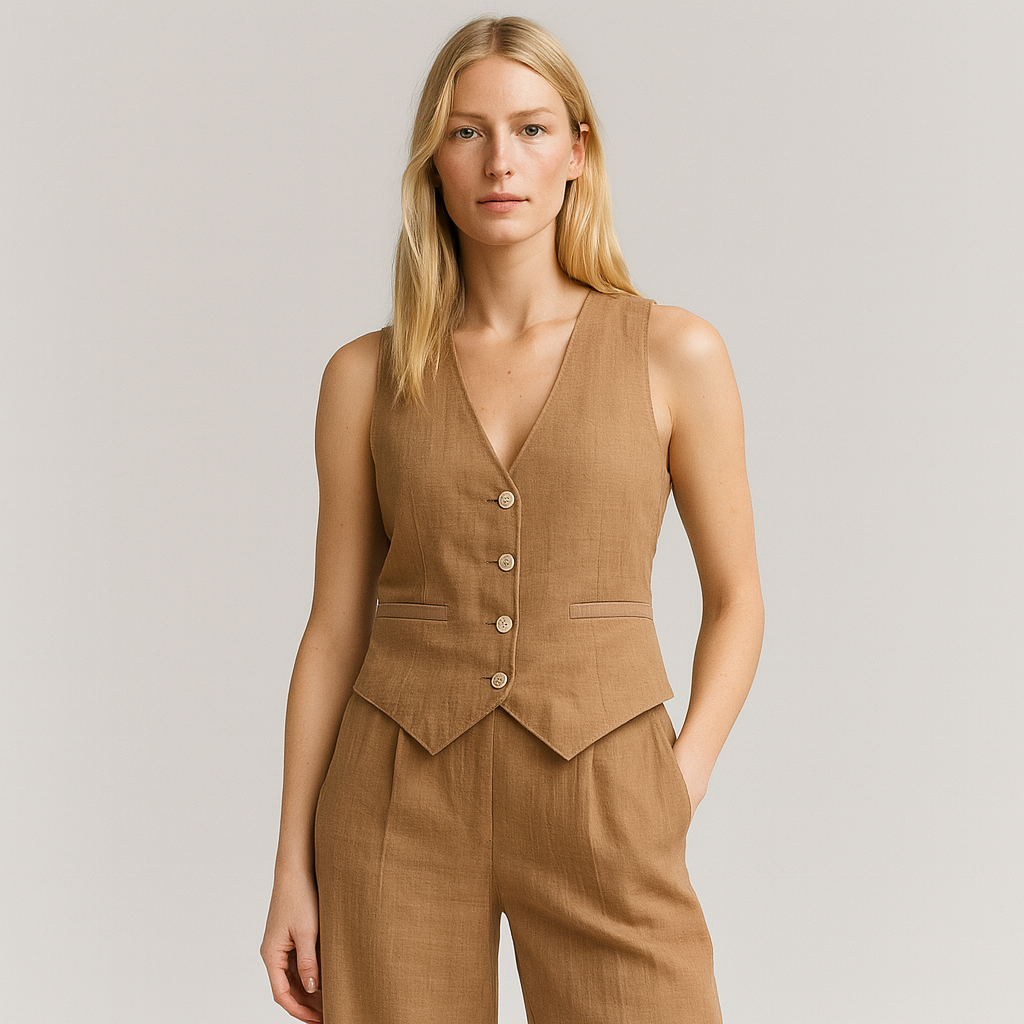 The Siena Linen Two-Piece Set – Jumpsuits – – Lila Faye
