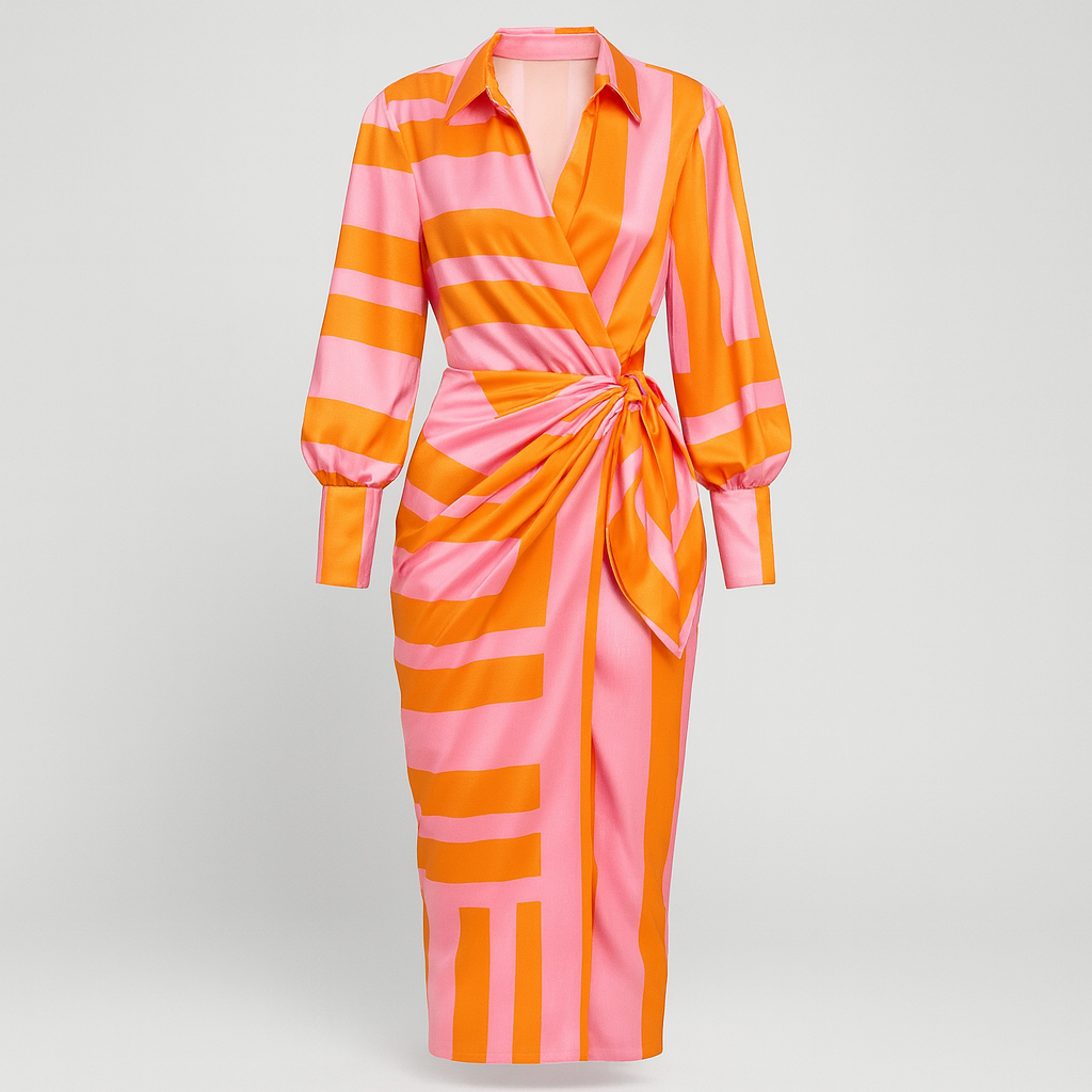 The Freya Colorful Wrap Maxi Dress – Maxi Dresses – XS – Lila Faye