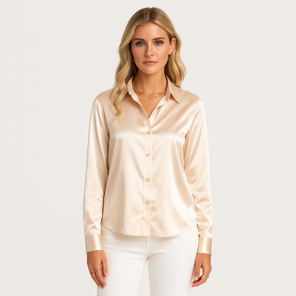 The Celestine Satin Shirt – Shirt – – Lila Faye