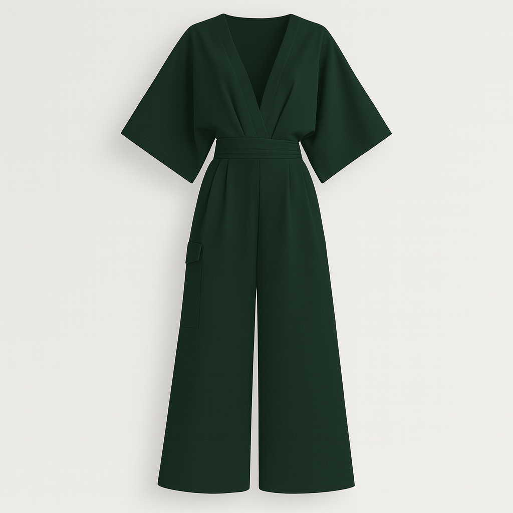 The Celeste Wide-Leg Jumpsuit – Jumpsuits – Green – Lila Faye