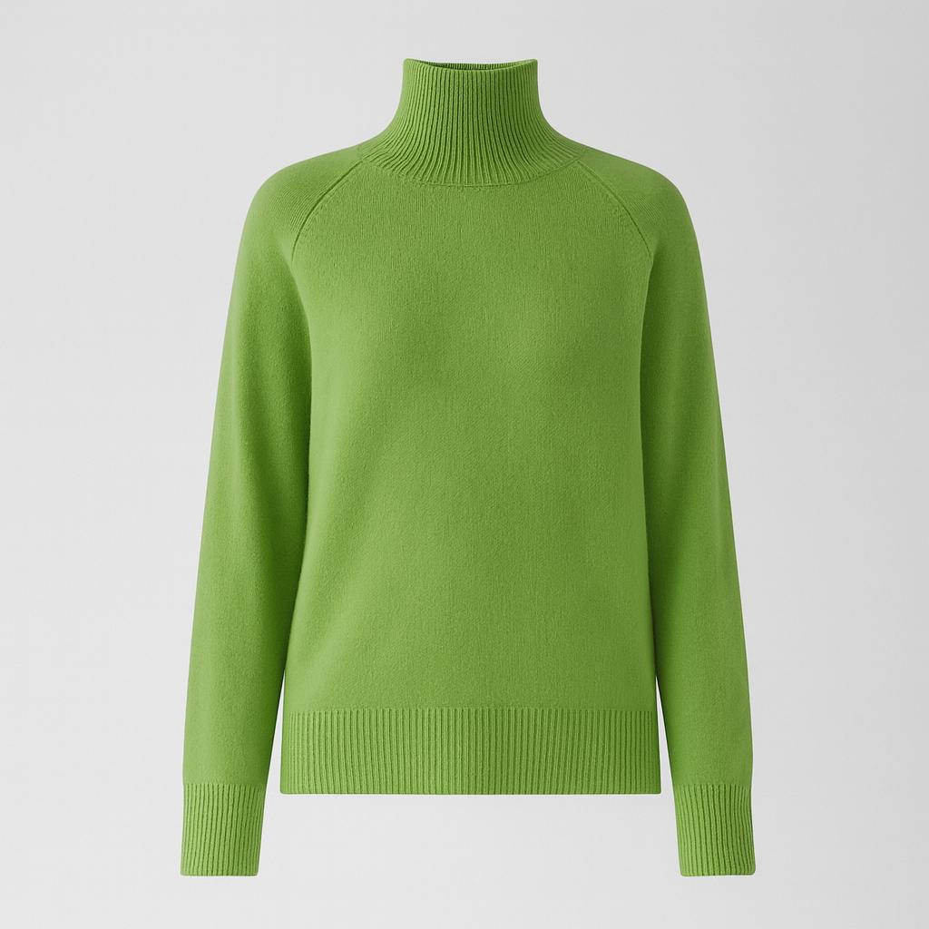 The Emilia Turtleneck Knit Sweater – Sweaters – Green – Lila Faye
