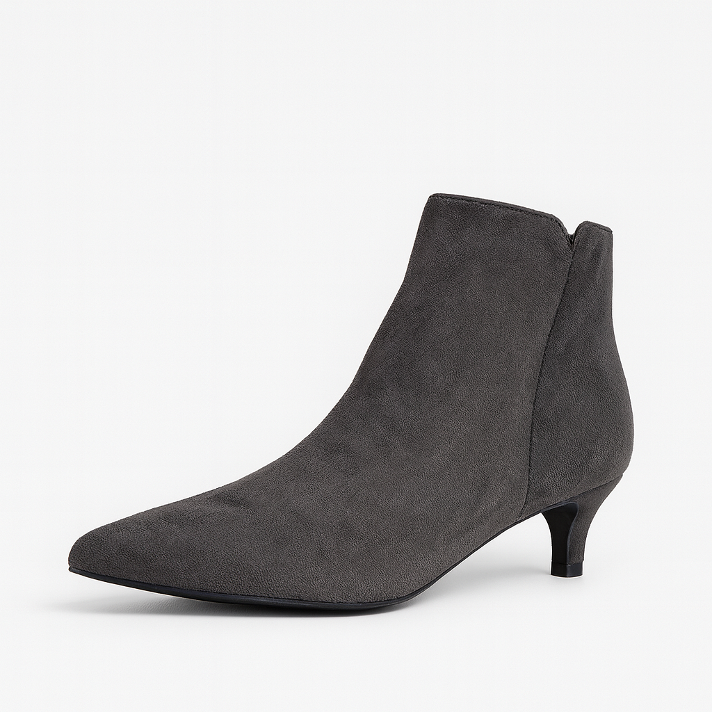 The Alina High Heel Ankle Boots – Shoes – Gray – Lila Faye