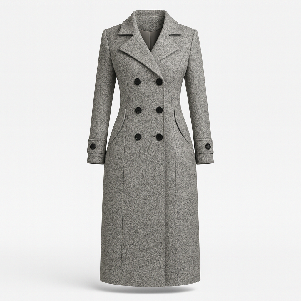 The Clarisse Long Coat – Coat – Gray – Lila Faye