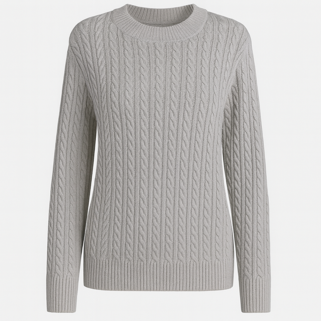 The Dorevelle Round-Neck Sweater – Sweater – Grey – Lila Faye