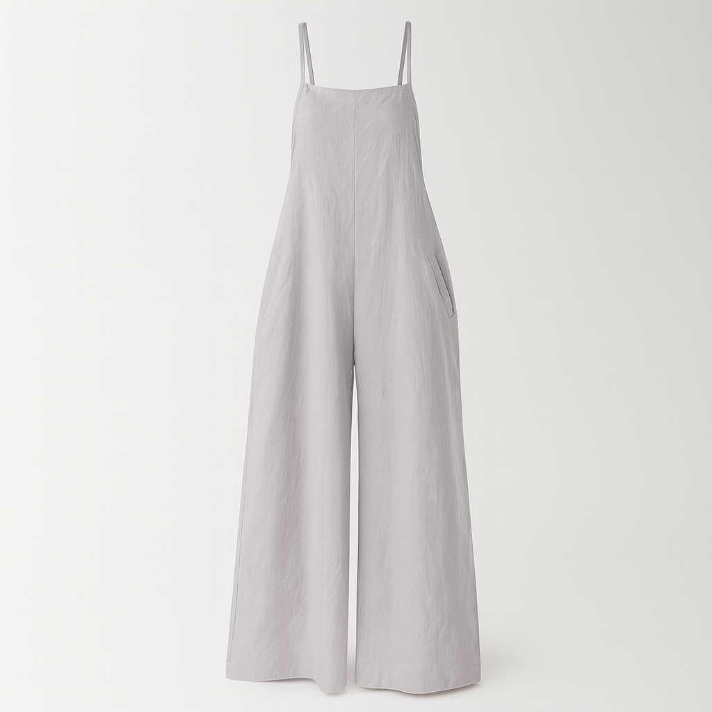 The Kaia Linen Jumpsuit – Jumpsuits – Grey – Lila Faye