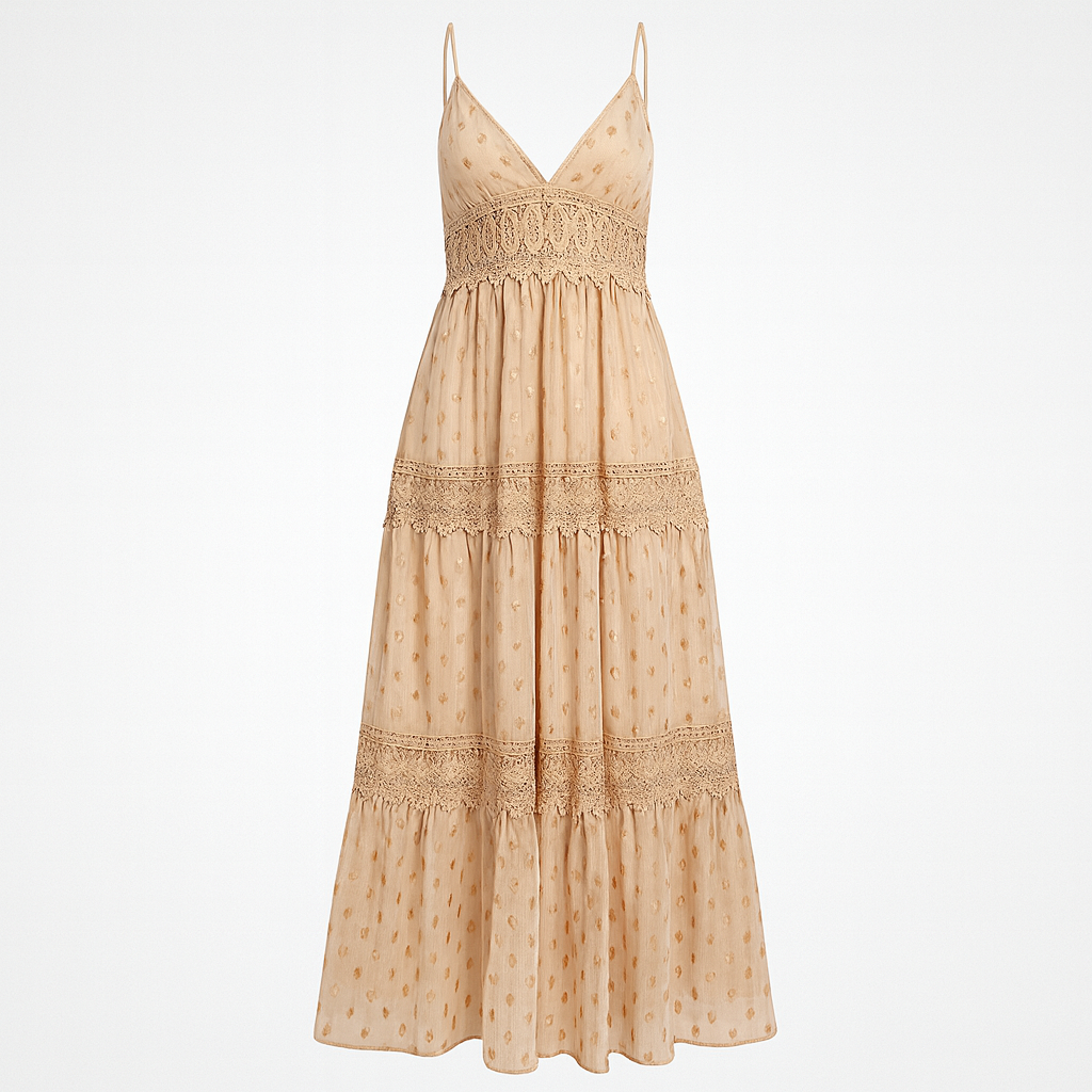 The Hera Boho Maxi Dress – Dress – Khaki – Lila Faye