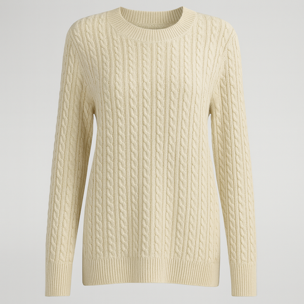 The Dorevelle Round-Neck Sweater – Sweater – Khaki – Lila Faye