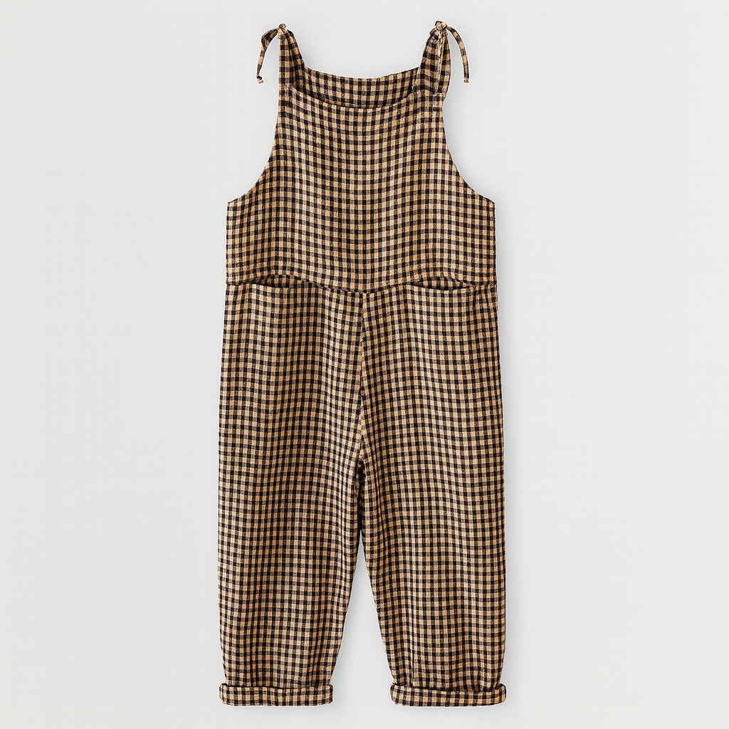 The Harper Striped Linen Jumpsuit – Jumpsuits – Khaki – Lila Faye