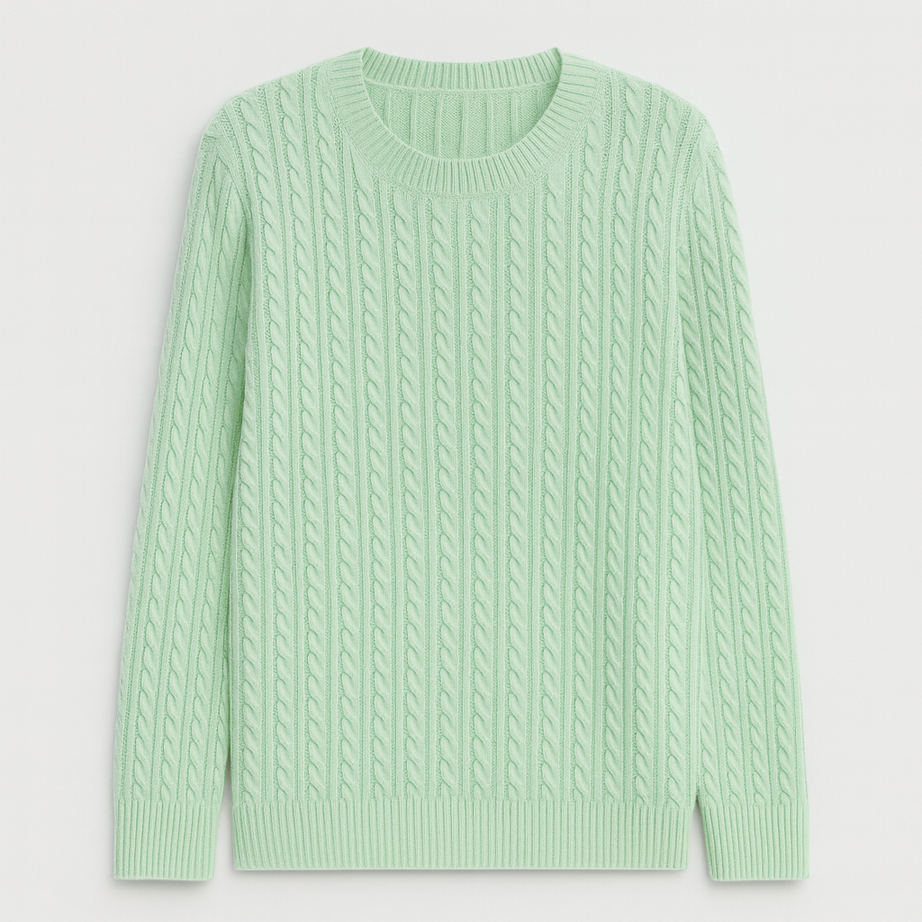 The Dorevelle Round-Neck Sweater – Sweater – Light Green – Lila Faye