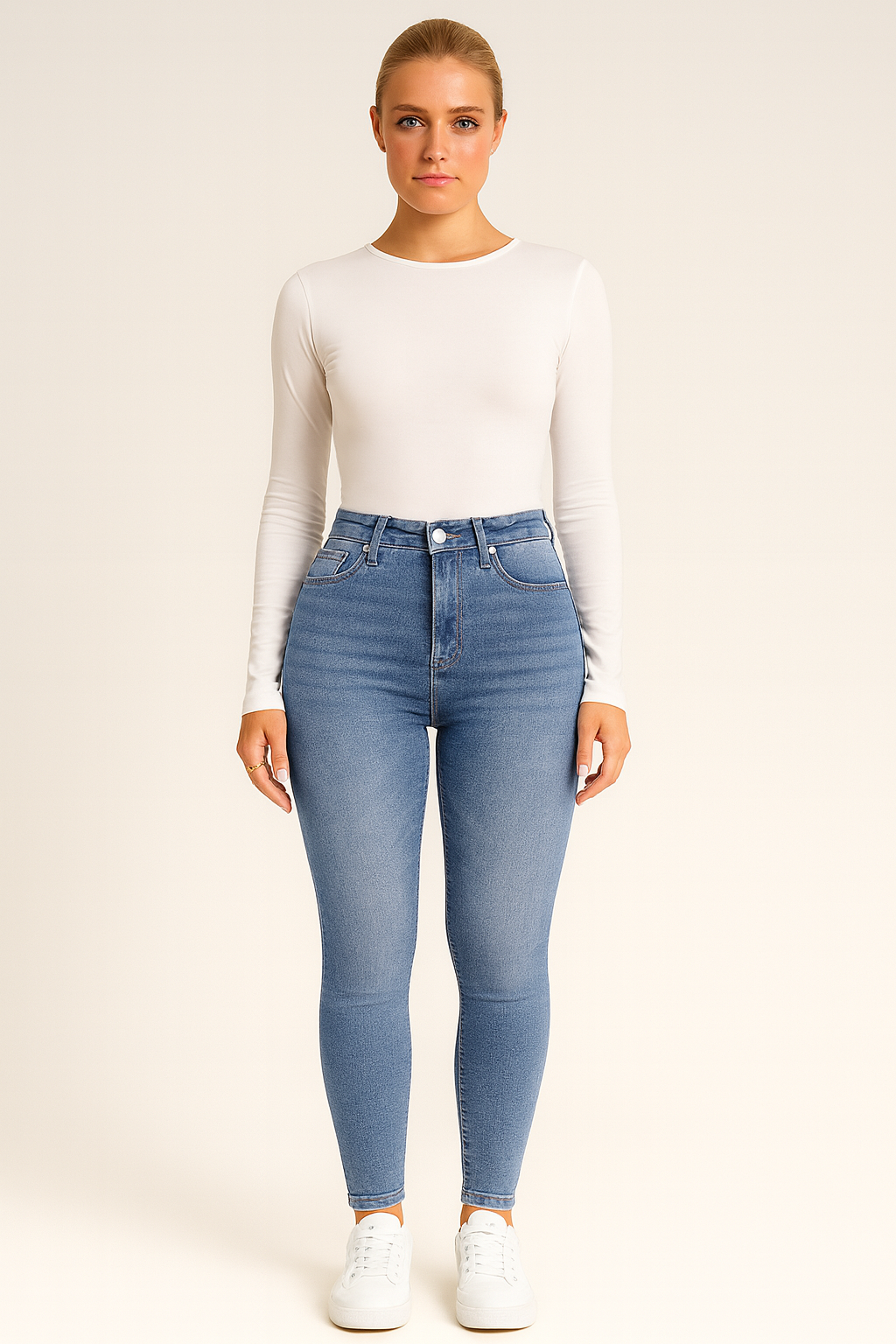 The Mila High-Waisted Slim Fit Jeans – Jeans – – Lila Faye
