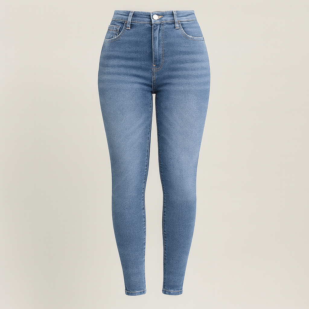 The Mila High-Waisted Slim Fit Jeans – Jeans – Light Blue – Lila Faye