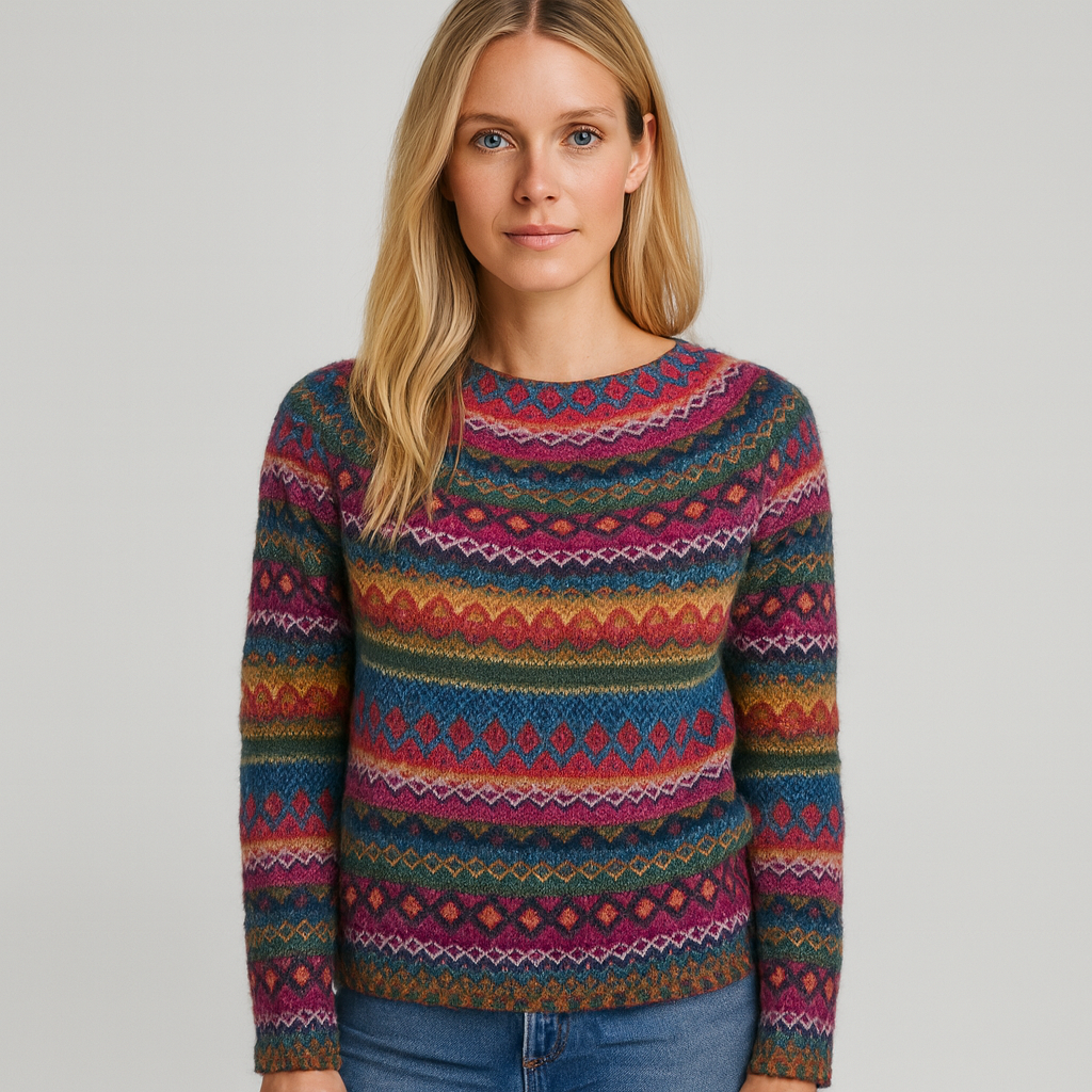 The Marisol Patterned Sweater – Sweaters – – Lila Faye