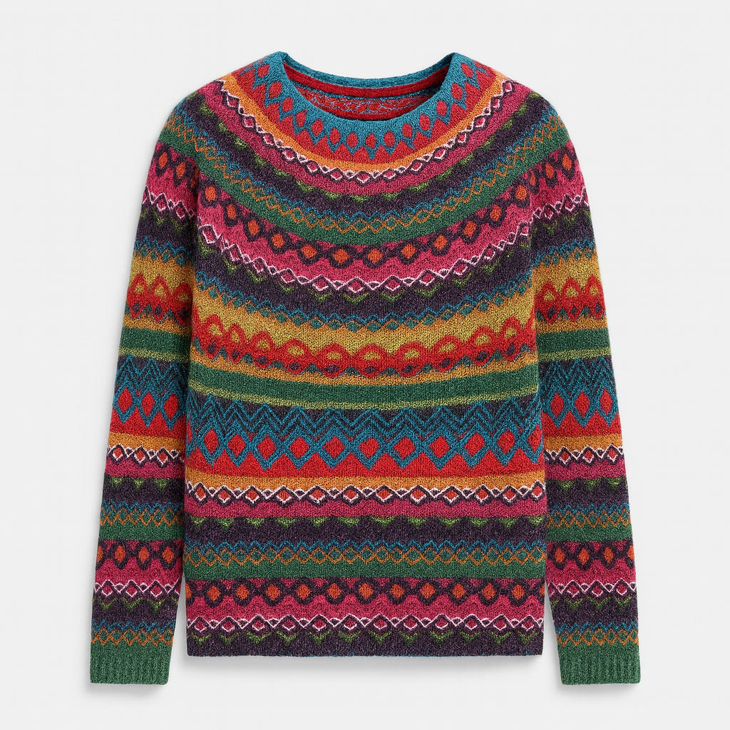 The Marisol Patterned Sweater – Sweaters – Multicolour 1 – Lila Faye