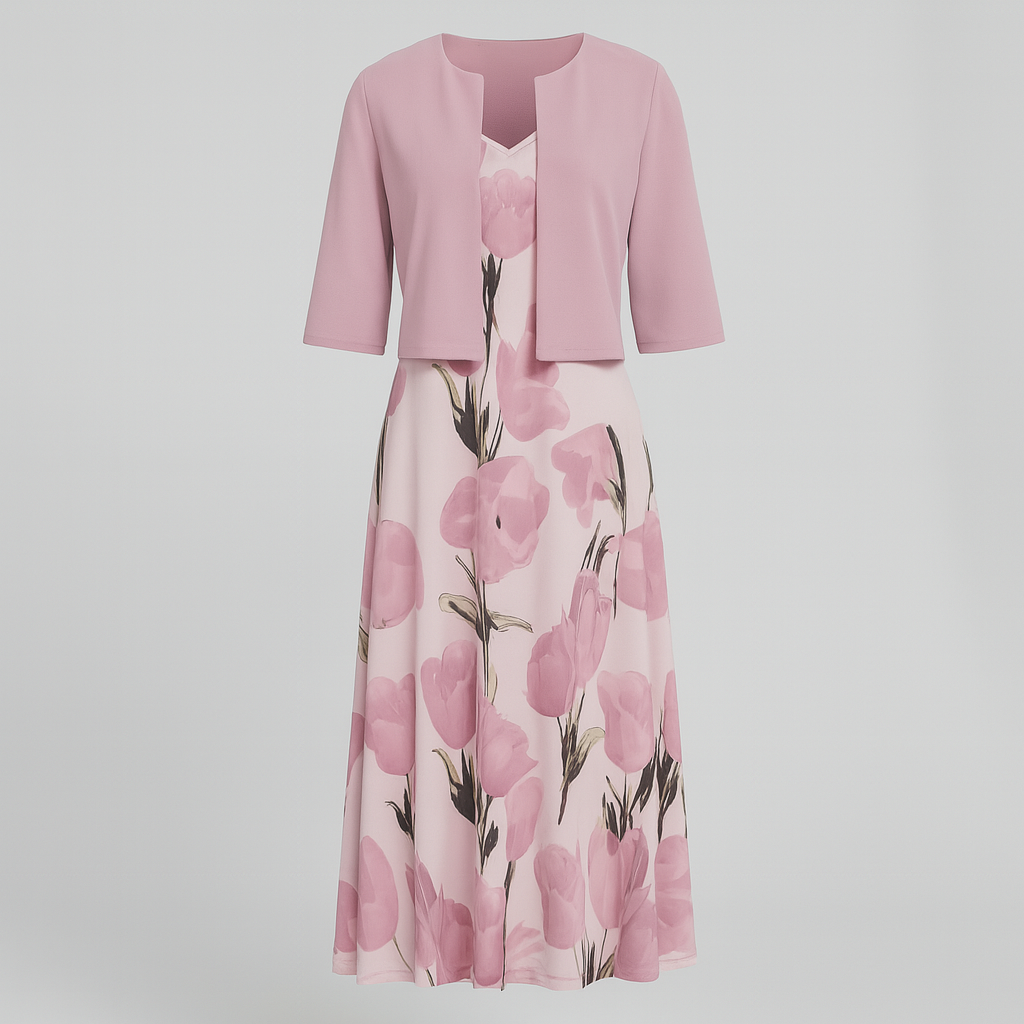 The Adriana Pleated Evening Dress – Dress – Multicolour 1 – Lila Faye