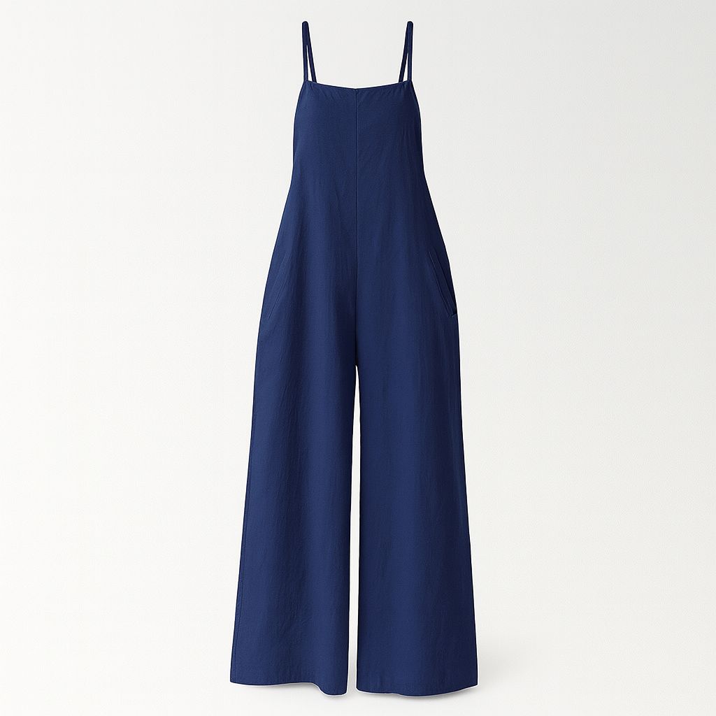 The Kaia Linen Jumpsuit – Jumpsuits – Navy – Lila Faye