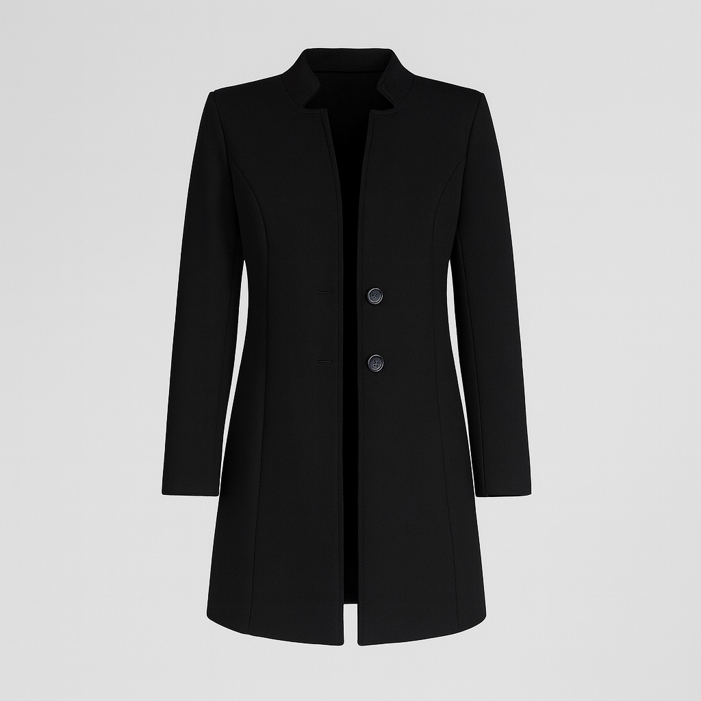The Seraphine Tailored Coat – Coat – Navy – Lila Faye