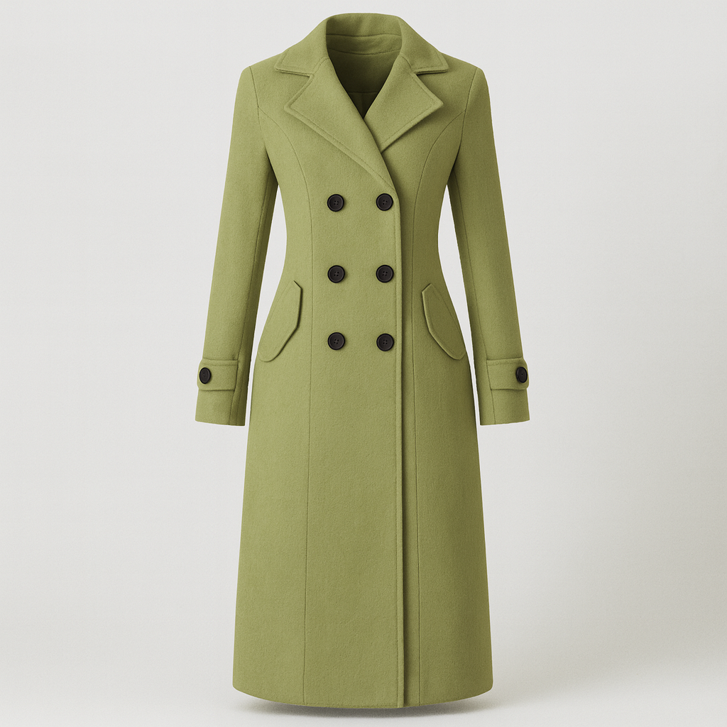 The Clarisse Long Coat – Coat – olive – Lila Faye