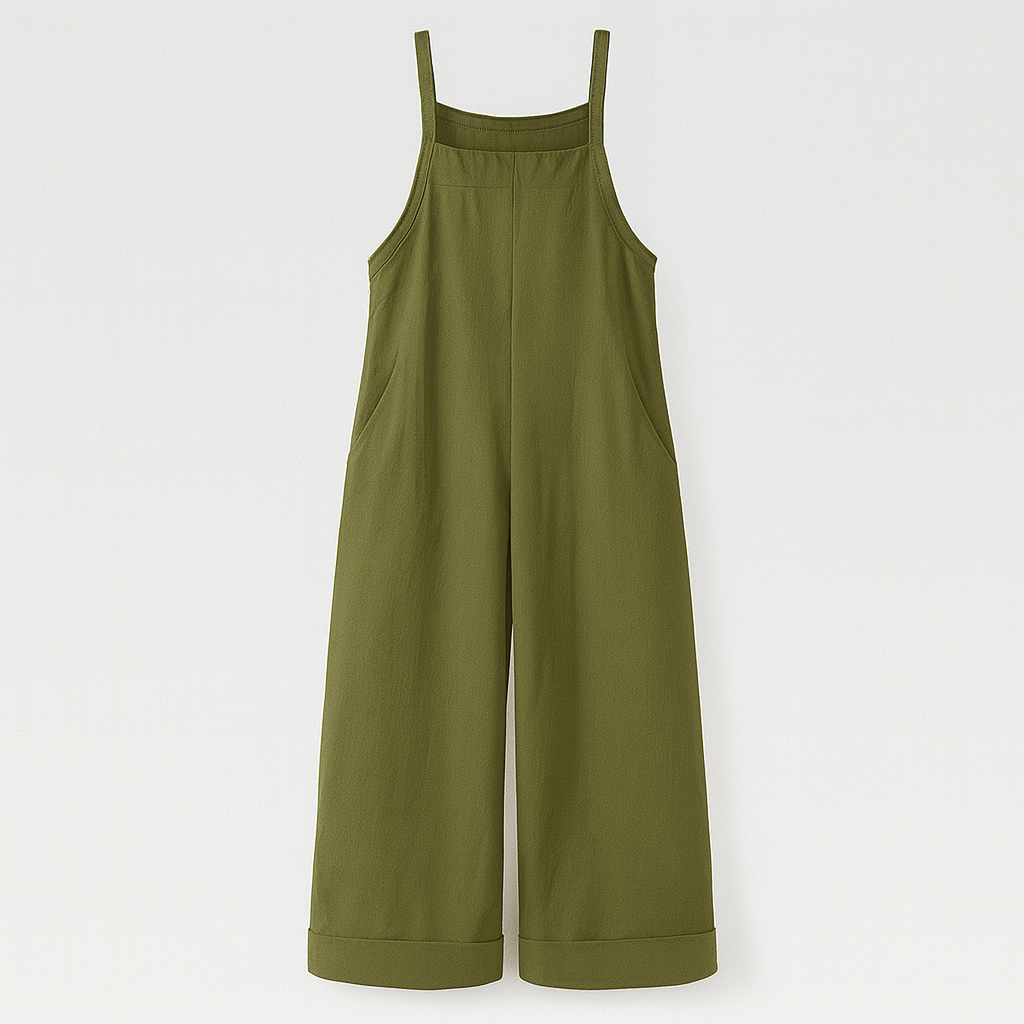 The Kaia Linen Jumpsuit – Jumpsuits – Olive Green – Lila Faye