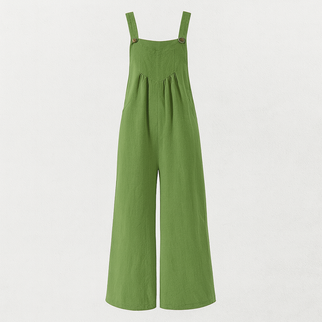 The Karolina Linen Jumpsuit – Jumpsuits – Olive Green – Lila Faye