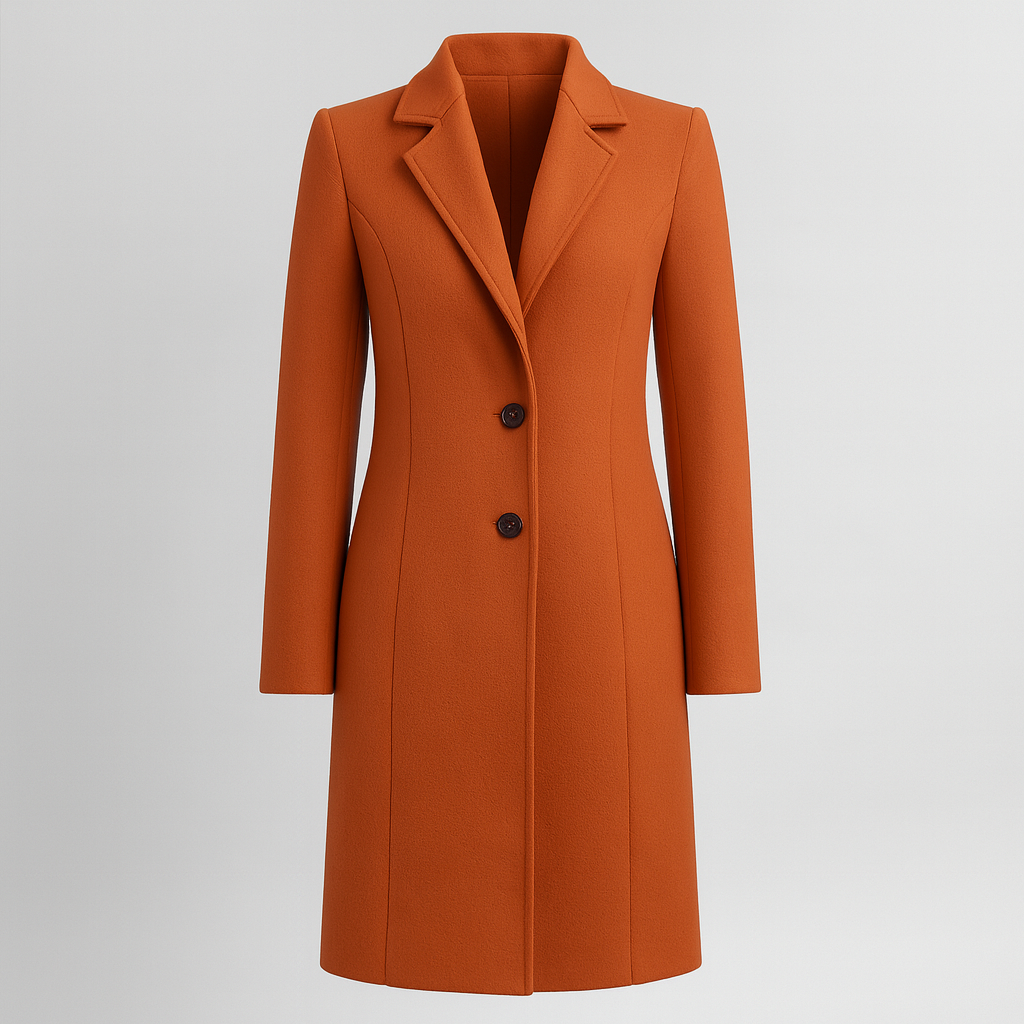 The Seraphine Tailored Coat – Coat – Orange – Lila Faye