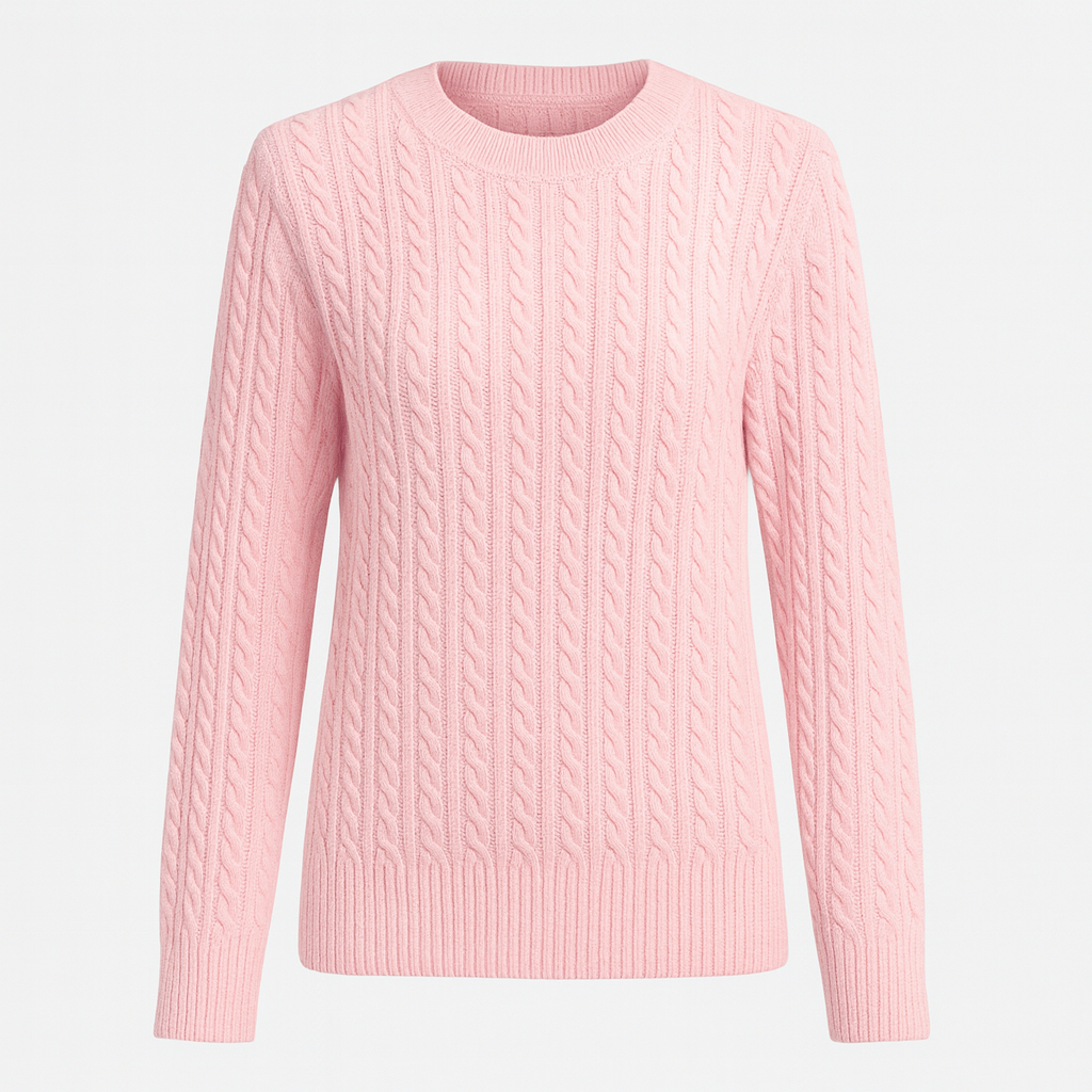 The Dorevelle Round-Neck Sweater – Sweater – Pink – Lila Faye