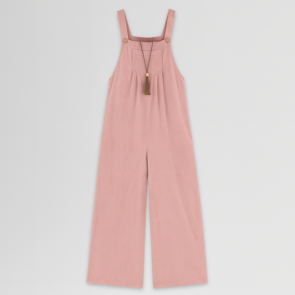 The Karolina Linen Jumpsuit – Jumpsuits – Pink – Lila Faye