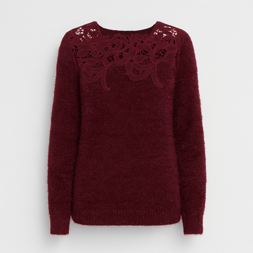 The Elodie Floral Knit Sweater – Sweaters – Red – Lila Faye