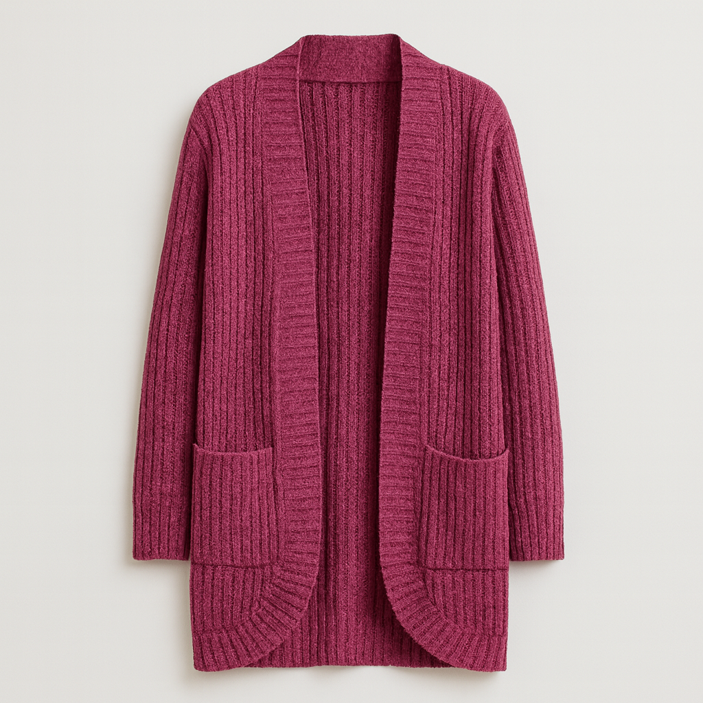 The Dorevelle Knit Cardigan – Sweater – Rose Red – Lila Faye