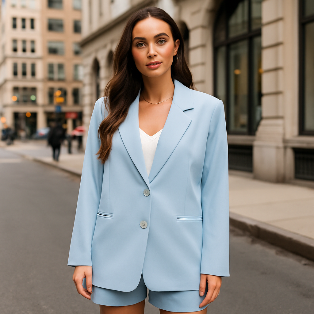 The Amy Two-Button Blazer – – –Lila Faye