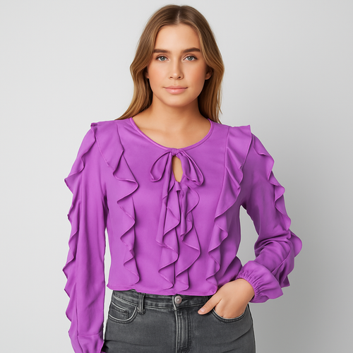 The Anya Ruffle Blouse – – –Lila Faye