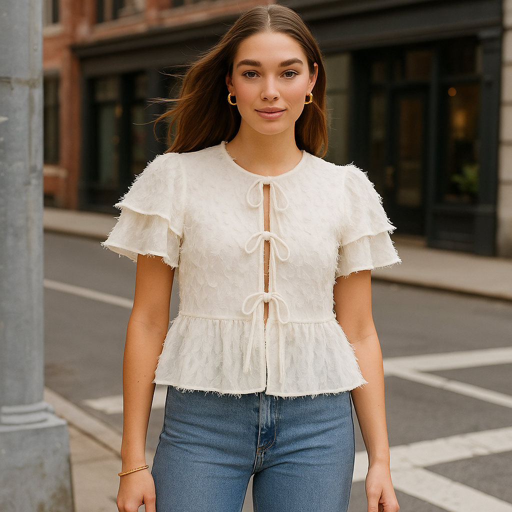 The Faith Short Sleeve Blouse – – –Lila Faye