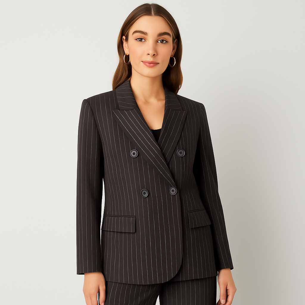 The Harper Pinstripe Blazer – – –Lila Faye