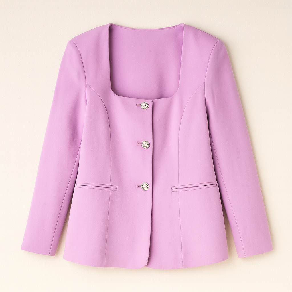 The Lena Blazer Top – – Purple–Lila Faye