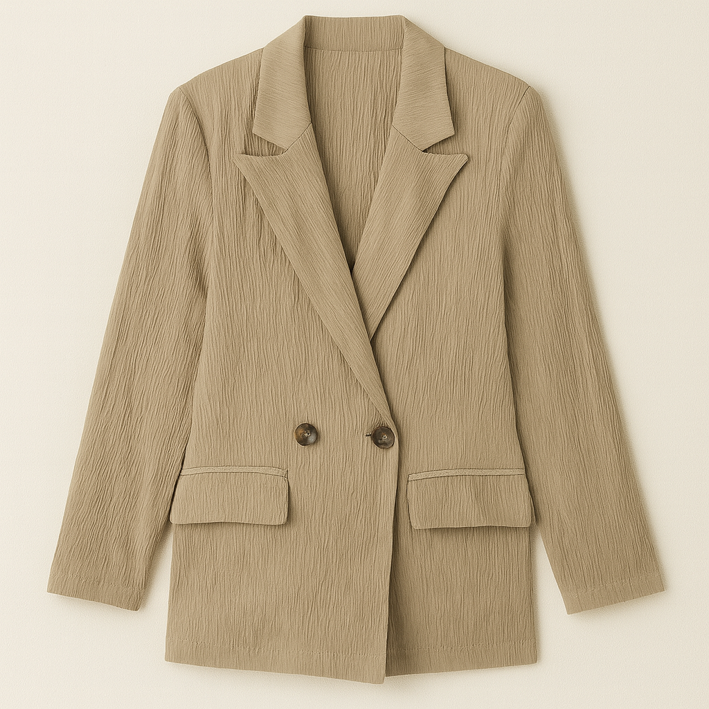The Norah Comfort Blazer – – Beige–Lila Faye