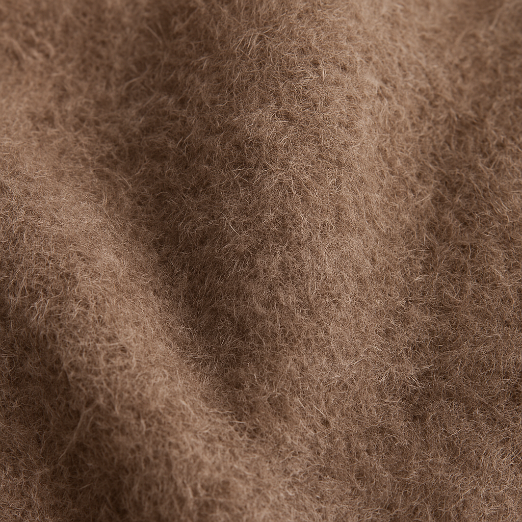 Longline open-front cardigan with round neckline, ribbed cuffs, and snap-button detailing for elegant layering