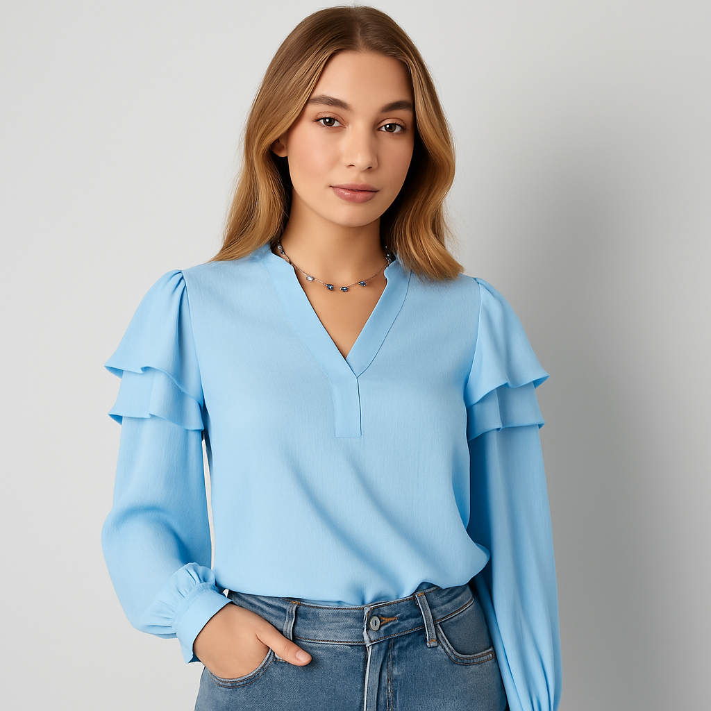 The Ella Ruffle Blouse – – –Lila Faye