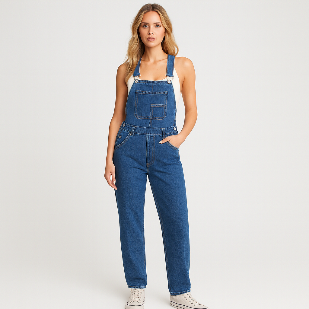 The Heirani Denim Overalls – Jumpsuit – – Lila Faye