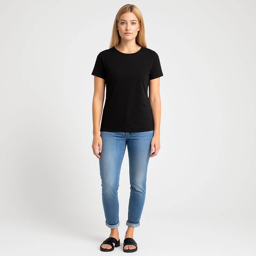 Slide sandal with wide crisscross straps and contoured sole.