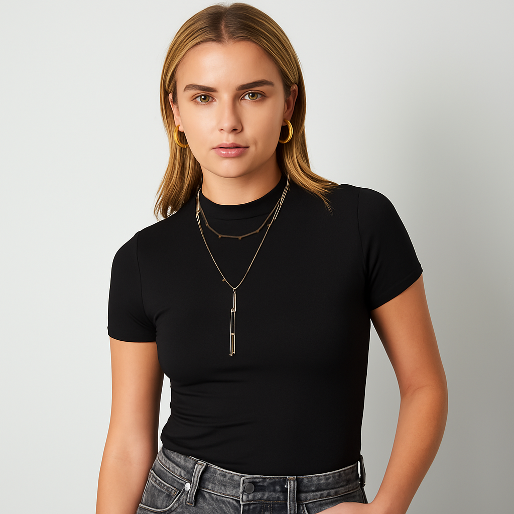 The Nova Fitted Tee – – –Lila Faye