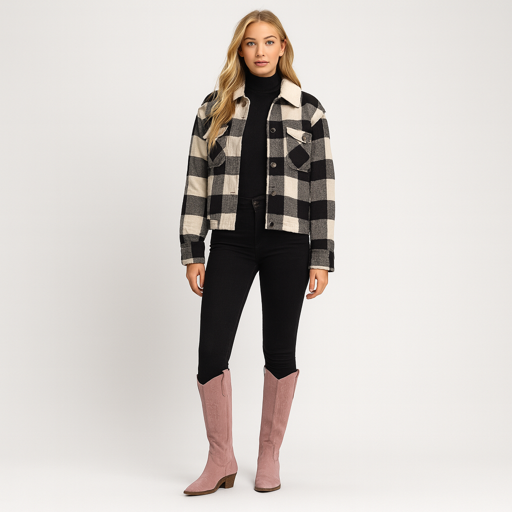 A pair of suede cowboy boots featuring decorative stitching on the shaft, pull tabs on the sides, and low stacked wooden heels. The boots have pointed toes and a classic Western-inspired silhouette.