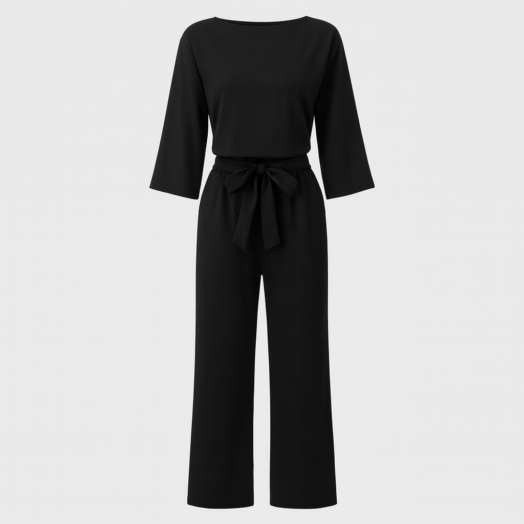 The Thavone Belted Jumpsuit – Jumpsuit – Black – Lila Faye