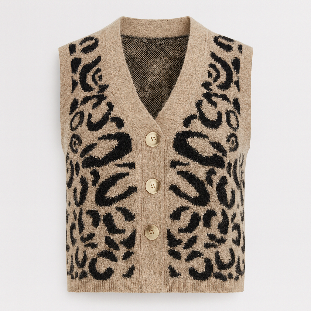The Tola Sweater Vest – Vest – Khaki – Lila Faye