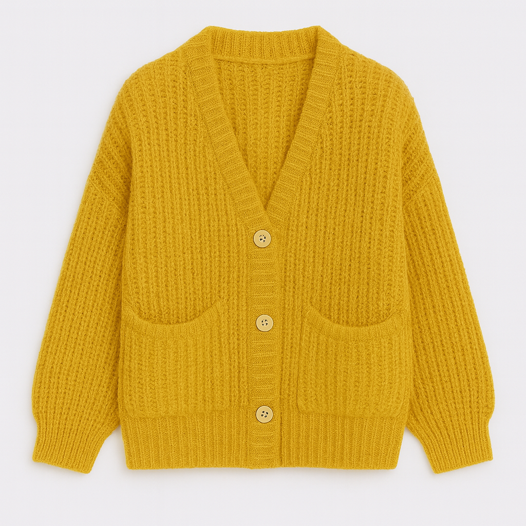 The Tomiko Cropped Cardigan – Cardigan – Yellow – Lila Faye