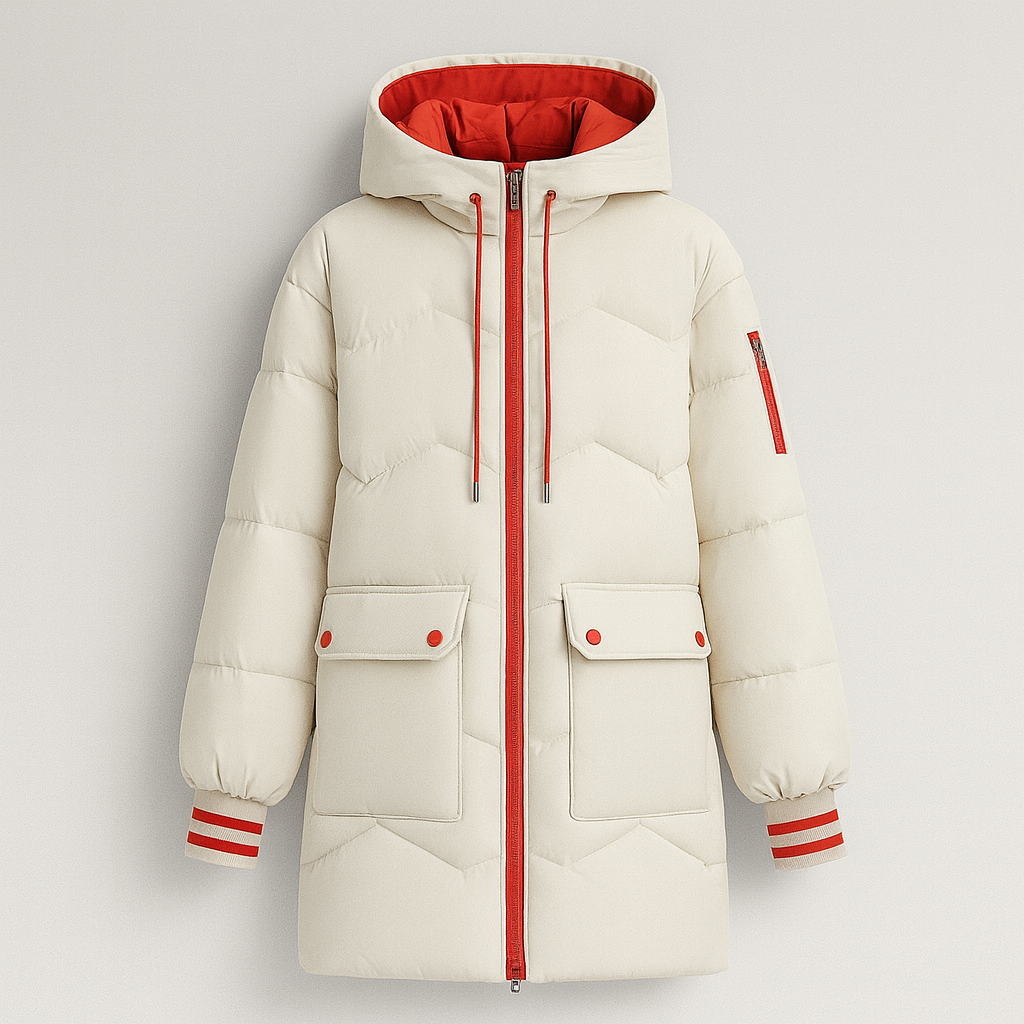 The Aurora Winter Down Parka – Jacket – White – Lila Faye