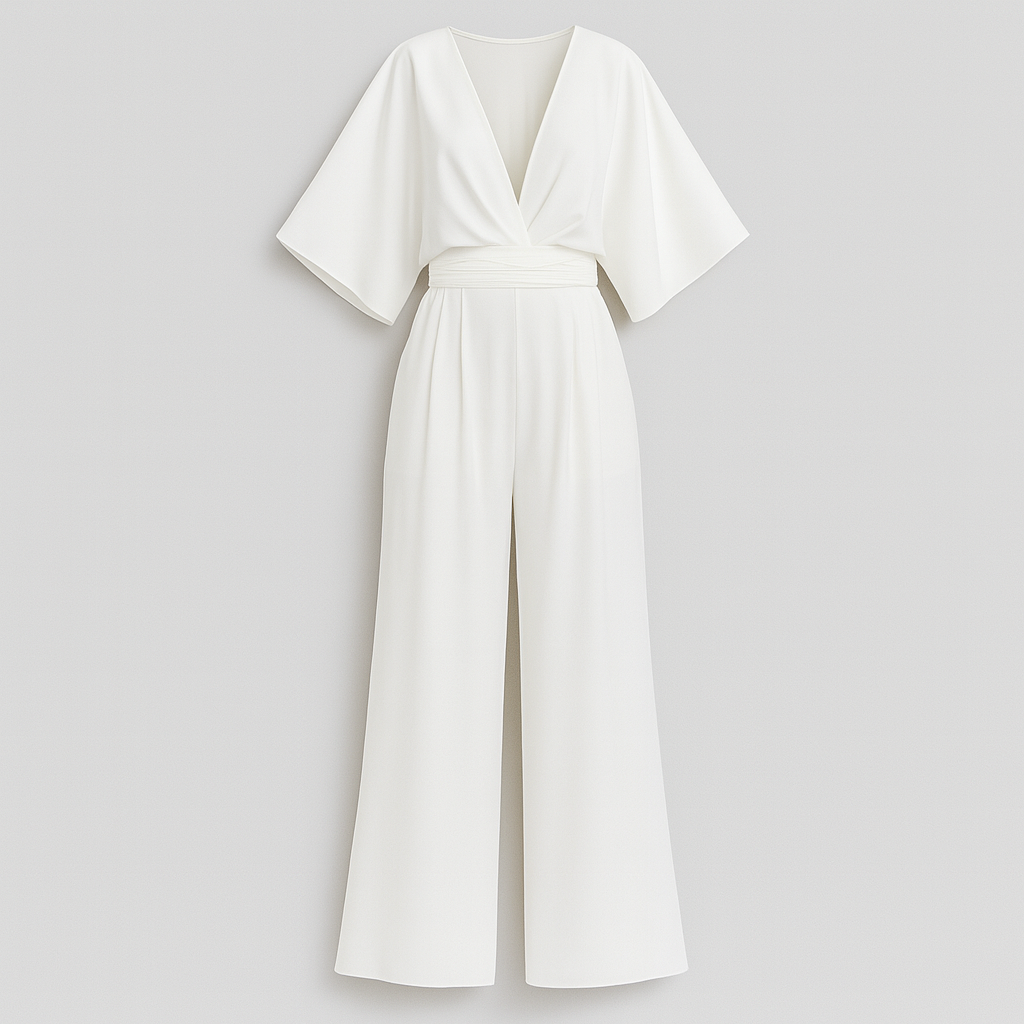 The Celeste Wide-Leg Jumpsuit – Jumpsuits – White – Lila Faye