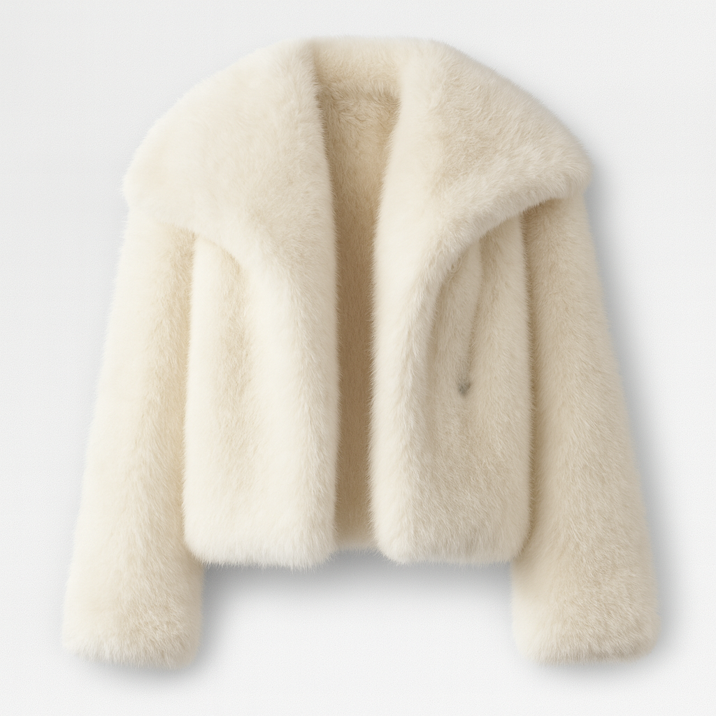 The Hope Faux Fur Coat – Jacket – White – Lila Faye