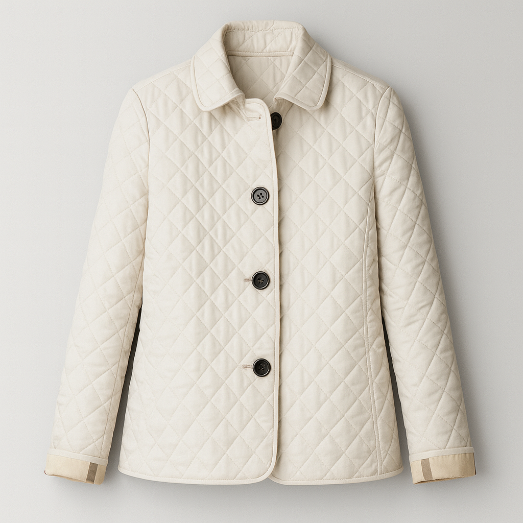 The Camille Quilted Jacket – Jacket – White – Lila Faye