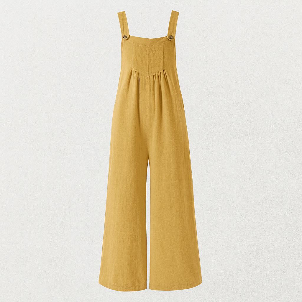 The Karolina Linen Jumpsuit – Jumpsuits – Yellow – Lila Faye